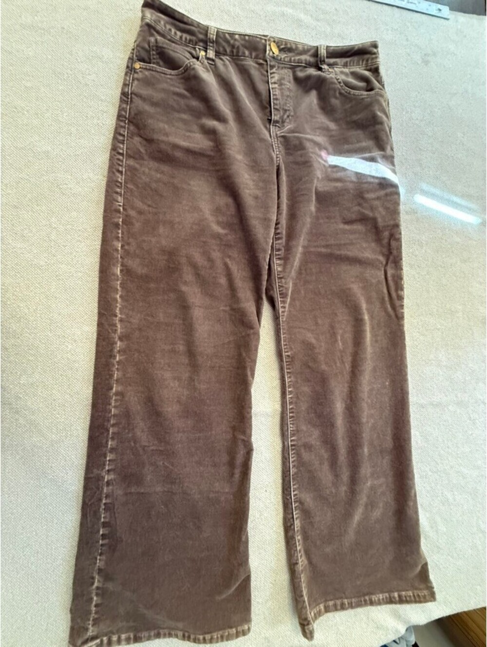 Cabi Women's Brown Corduroy Pants Size 8, Very Good Cond.